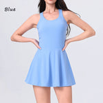 DIAS FIT JOY Anti-Peek Tennis Skirt Cycling One-Piece Fitness Yoga Skirt Hollowed Out Beautiful Back