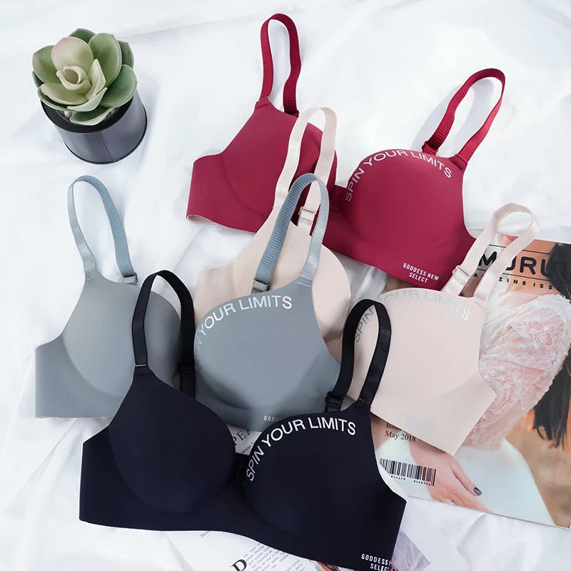 Seamless Bras for Women Push Up Bras No Wire Brassiere A B Cup Underwear Sexy Bralette Three Quarters(3/4 Cup)Lingerie