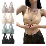 Front Closure Push Up Bra Seamless Underwear Women's Bras Without Steel Ring Gathers Non-wire Bra Beauty Back Sexy Lingerie