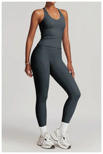 Yoga Set 2PCS Women Tracksuit Nude Feeling Workout Sets Gym Clothes Push Up Fitness Running Sportwear Sport Bra Leggings Suit