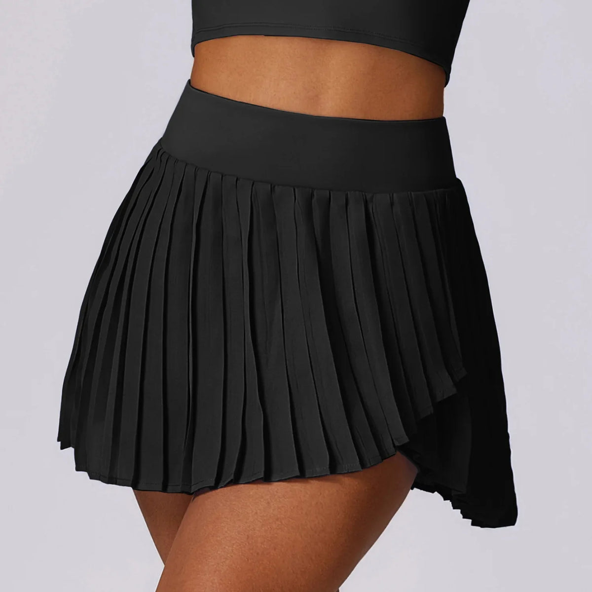Sports Tennis Short Skirt Women's Summer Pleated Fake Two-piece Quick Drying Skort Fitness High Waist Pocket Yoga Running Skirts