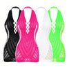 1PC Women Sexy Fishnet Beach Cover Up Sleeveless Hollow Out Bodycon Dress See Through Summer Swimwear