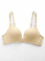 Women Nude Wireless Bra Seamless Padded Breathable Comfort Bra High Elasticity Moisture-wicking Everyday Lounge Bralette B6122