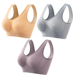 3PCS/Set Seamless Bras For Women Unwired Brassiere No Pads Crop Top Soft Sports Tank Bras Solid Color Female Sexy Lingerie Vest