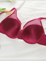 Women's sexy lace butterfly bra with steel rims gathered push ups breathable shoulder straps adjustable and comfortable bra U033
