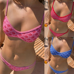 New Flowers Printed High Leg Cut Bikini Female Swimsuit Women Swimwear Two-Pieces Bikini Set Bather Bathing Suit Swim