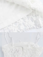 Foridol White Lace Sexy Summer Women Party Dress Beach Slip Bodycon Dress 2025 Spaghetti Strap Bowknot Floral Vestidos Sundress