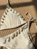 Sexy Micro Bikini 2025 Women Beige Brown Pink Weave Bandage Cross Crochet Swimsuit Brazilian Beach Bathing Suit Thong Swimwear