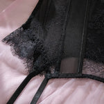 Toucheart Erotic Sexy See-through Lace Sling Women's Fishbone Breast Button Push-up Waist Women Hot Sexy Lingerie with Stockings
