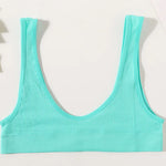 Ribbed Seamless U-Back Bralette Women's Push Up Tube Tops Wire Free Plunge Underwear Sexy Lingerie Small Cup Intimates M-XL