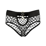 2pcs Sexy Women's Panties BriefsElasticity Underwear Mid Waist Fishnet Lingerie Ladies Hollow Out Transparent Underpants