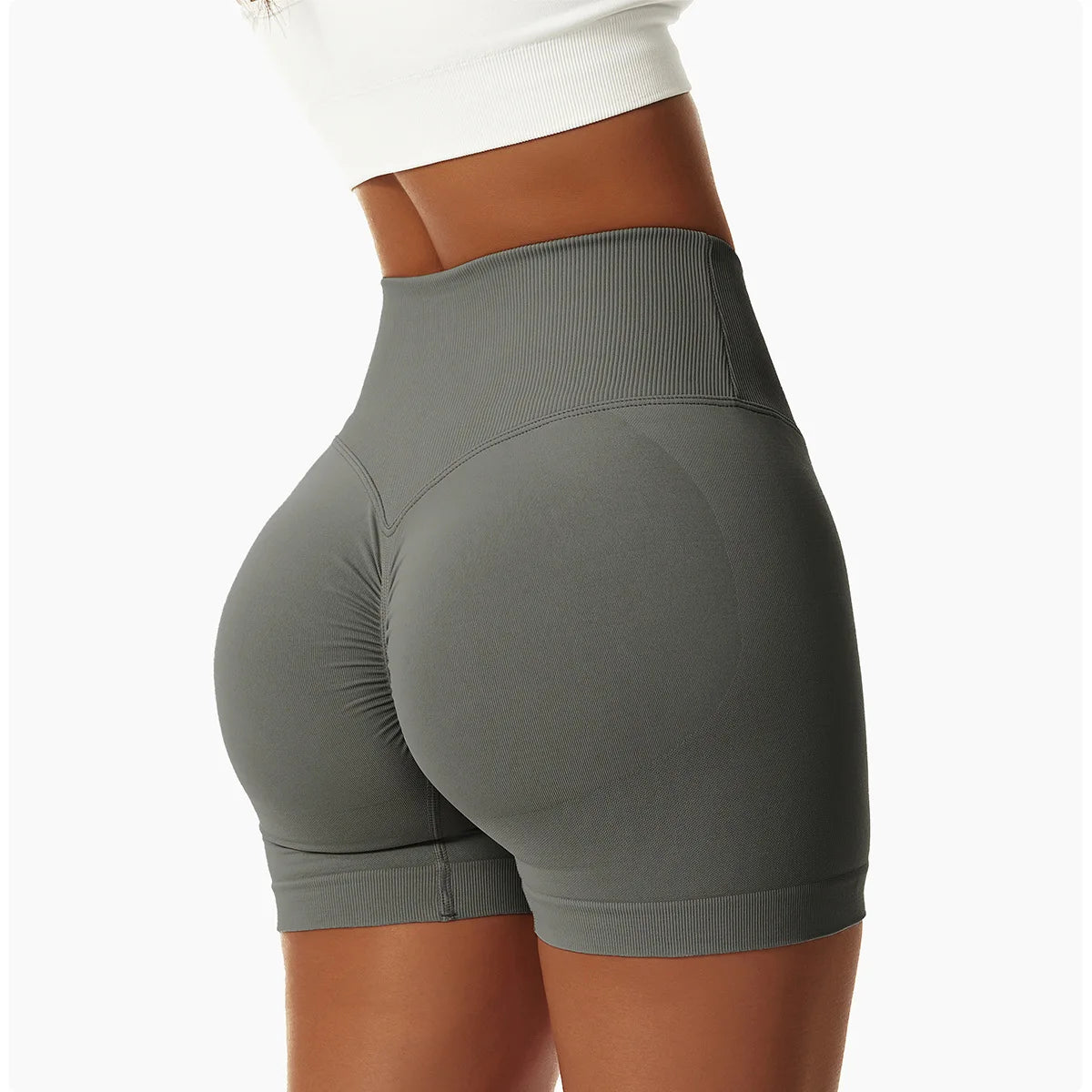 Summer Seamless High Waist Yoga Shorts Elasticity Sports Leggings Women Breathable Cycling Shorts Buttock Lift Gym Shorts Women
