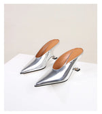 Design Fashion Platform Wedges High Heels Mule Women Slippers Concise Shallow Pointed Toe Party Dress Ladies Shoes 2026