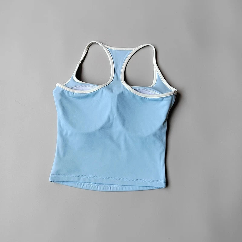 Women's Pilates Tank Top Push-Up Sports Bra Hollow Breathable Fitness Bras Gym Yoga Vest Sexy Running Tops Sportswear