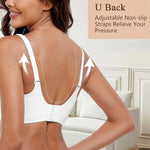 Plus-size Jelly-like Wire-free Bra Thin Molded Cups with A Wire-free Design Comfortable and Breathable Underwear Push Up