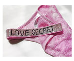 Rhinestone Lace Letter Sexy G String Women Panties Seamless Girls Underwear Transparent Thong For Female Low Rise Ladies Briefs