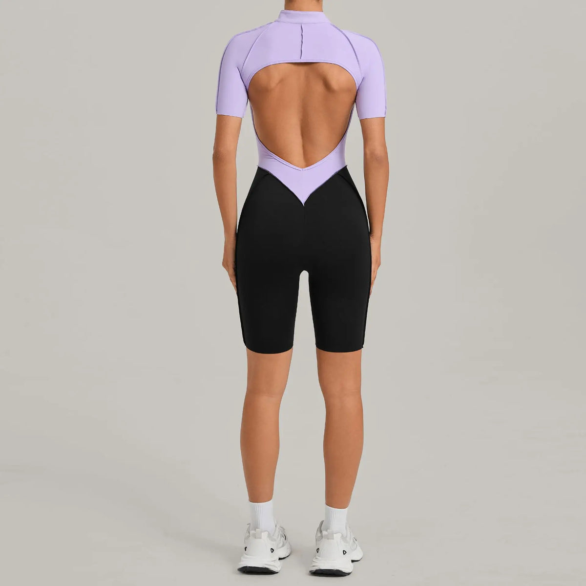 Women's Seamless Yoga Jumpsuit Sports Workout Running Hip-lifting Slim Fit Shorts One-Piece Training Fitness Gym Bodysuit