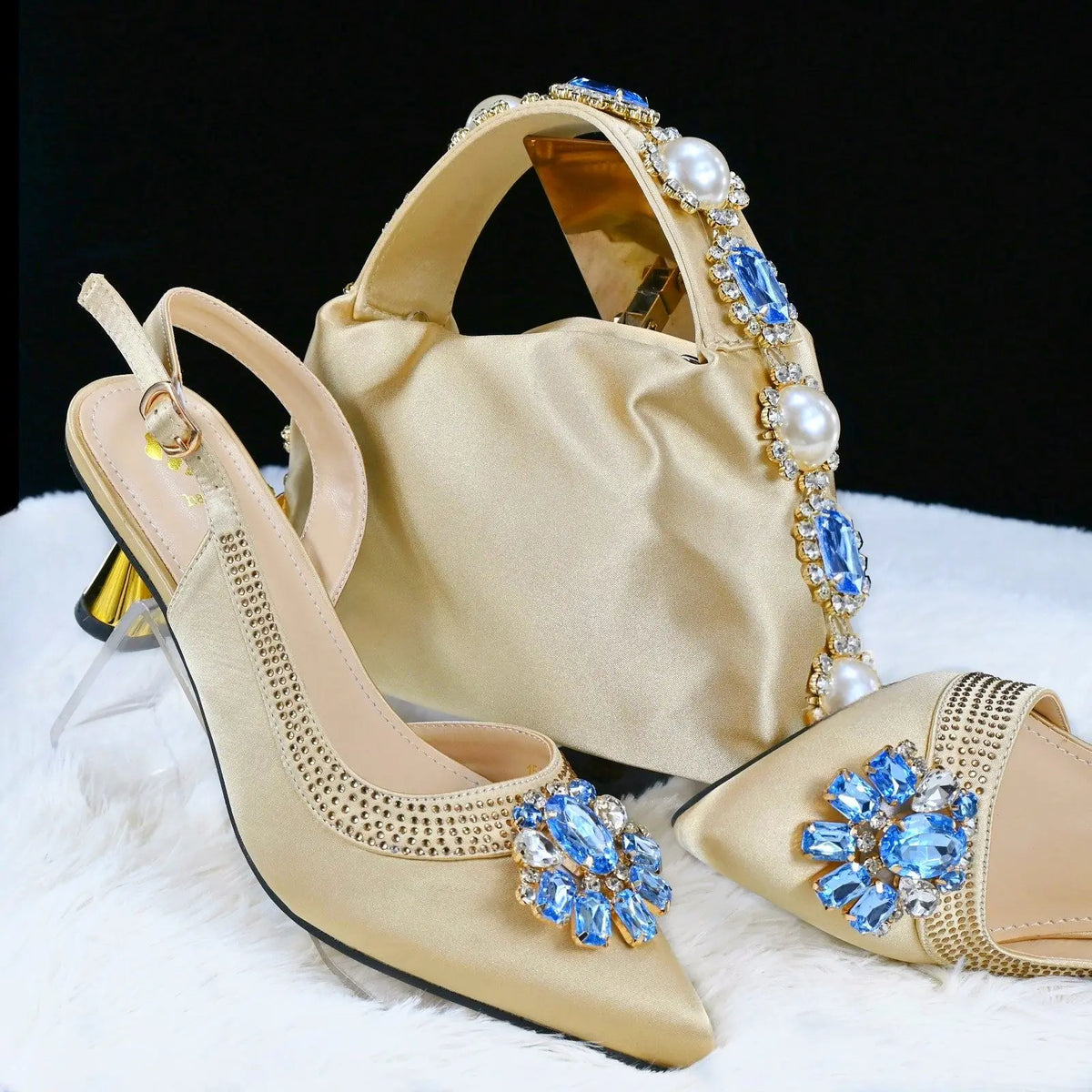Doershow Lastest Italian Design Fashion Style Ladies Shoes with Matching Bag Set 2025 Nigerian Shoes and Bag SetHGB1-1