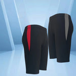 Men's Five-Point Boxer Racing Anti-Embarrassment Classic Contrasting Color Close-Fitting Professional Swimming Trunks