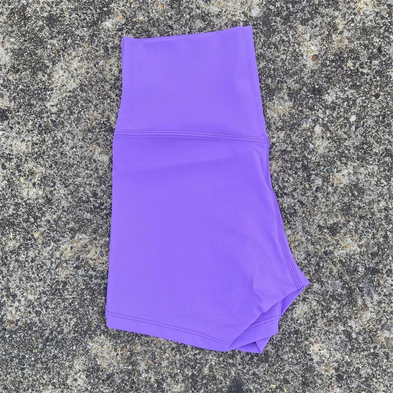 Solid Color High Waist Yoga Short Leg Women Fitness Sport ShortBike Soft Squatting Proof Comprehensive Training Jog Athletic