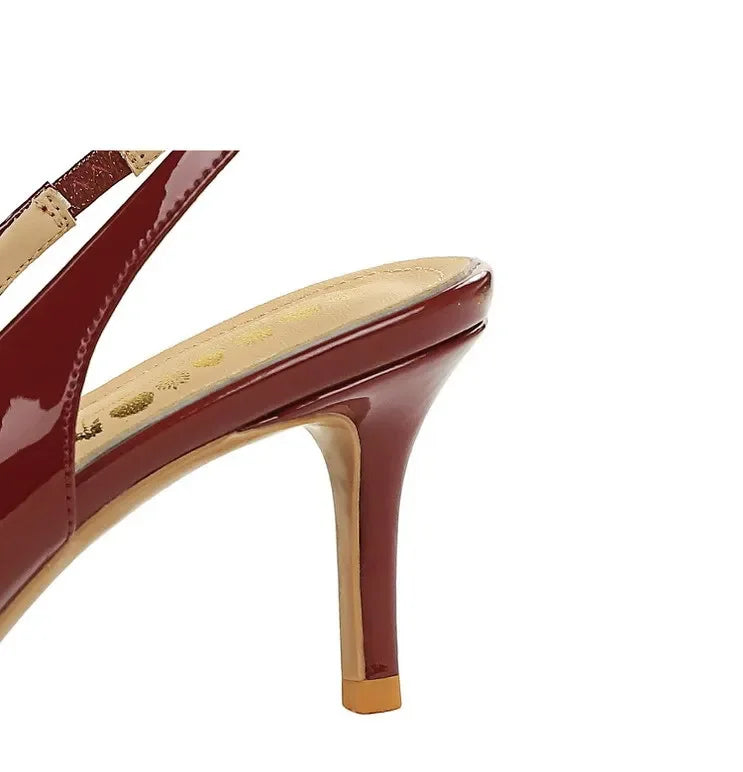 2026 Latest Light Luxury Style Women's Casual High Heel Sandals Summer Exquisite Pointed Shallow Mouth Fine Heel Modern Sandals