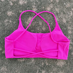 Solid Color Tight Comprehensive Training Women Fitness Bra Cross Back Yoga Underwear Gym Sport Top Hollow Back Push Up Chest Pad