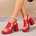 2026 Summer Retro High Heel Sandals - Back Buckle Straps for A Casual and Stylish Date-Wear Women's Shoes