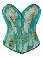 New court style corset corset corset green bee jacquard fabric slimming body shaping coat