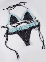 High Waist 2-Piece Split Bikini Set for Women 2026 - Print Trendy Swimwear Chic Beach Vacation Summer Party Fashion