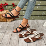 2026Women's Fashion High Heels Sandals Square Toe Wedge Heeled Dress Shoes Woman Comfort Slip on Thin Strap Sandals