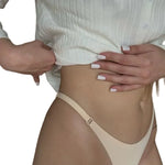 4Pcs/Set Women Ice Silk Low Rise Briefs with Decorative Side Buckle Sexy Brazilian Panties Seamless Underwear Lingerie S-XL