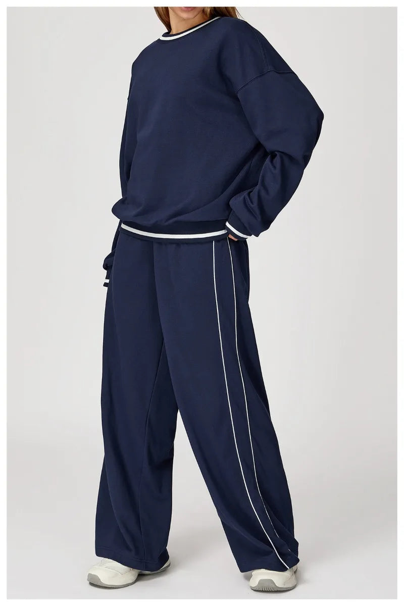 Women's Seamless Yoga Set Long-sleeved Top Pants Tracksuit Running Fitness Sports Set High Waist Slim-fitting Suit