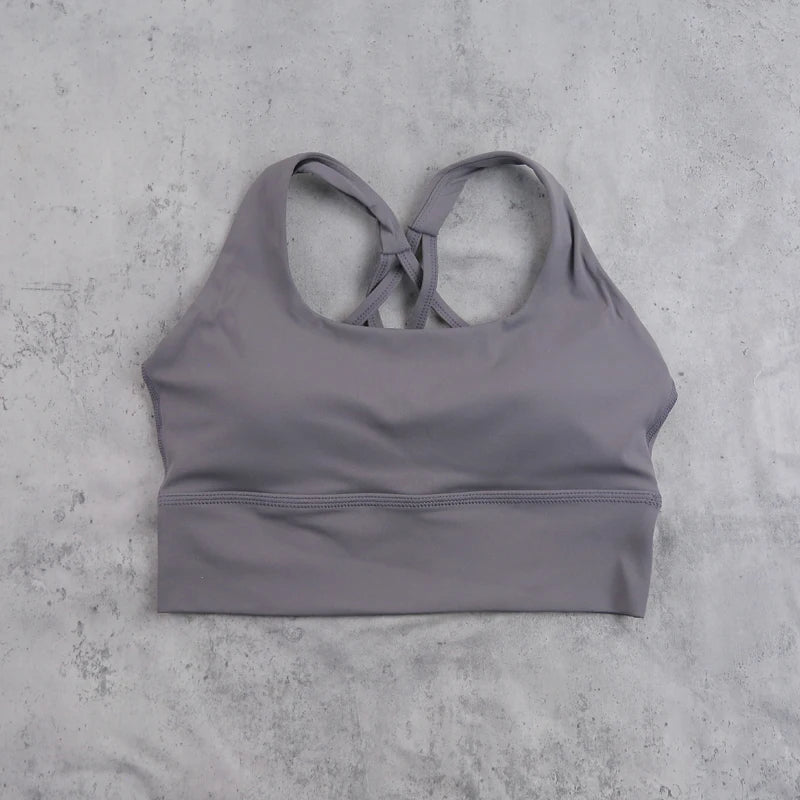 DIAS FIT JOY Yoga bra Naked feel cross back sports bra yoga clothes women's Cycling running fitness top