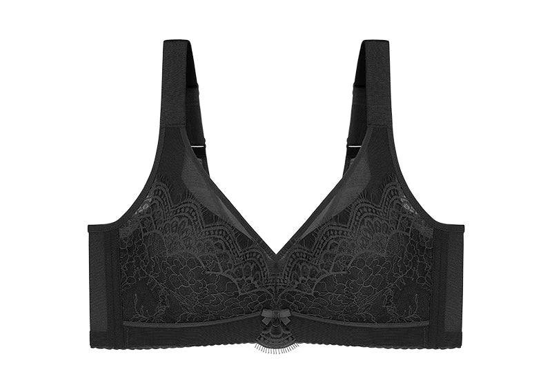 French Lace Minimizer Bra for Women U-Back Side Support Top Up Bra Anti-Sag Sexy Shapewear Underwear New Autumn OWD6017