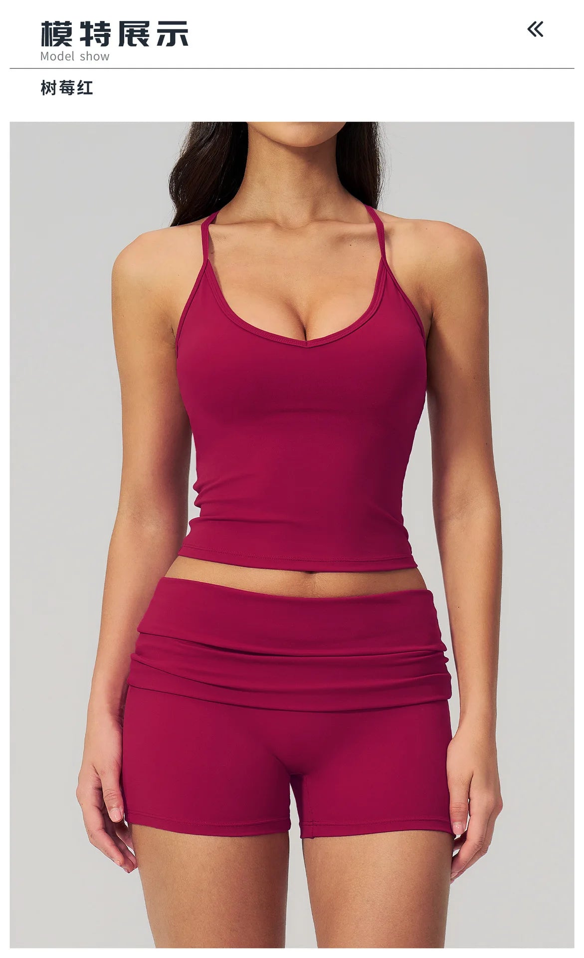 Summer 2Pcs Yoga Sets Women Camisole Slimming Sports Tank Top Pleate High Waist Shorts Fitness Suit Gym Running Excersize Wear