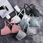V-neck Sexy Bras For Women 1/3 Cup Wireless Bra Without Pads Sexy Lingerie Breathable Bralette Female Underwear S-L