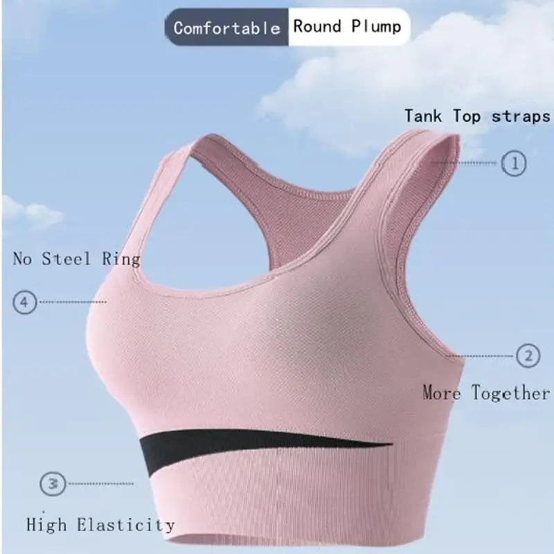 Sexy Beauty Back Top Sports Women's Underwear Shockproof No Steel Ring Bra Fitness Yoga Wireless Quick-drying Sports Bralette