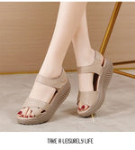 Women Comfortable Sandals Wedges Platform Ankle Strap Casual Orthotic Walking Sandals Orthopedic Arch Support 5cm heel