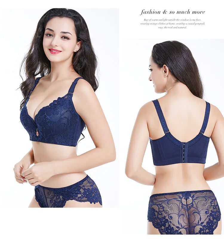 Sexy Women Bra Plus Size C D E Cup Push Up Bra Brassiere Side Adjustment Underwear Push Up Bra 75 80 85 90 95 100 105 110 115CDE