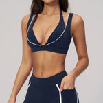 Summer Women's Sports Bra Anti-Sweat Fitness Top Women Yoga Bra Cycling Shockproof Crop Top Cross Back Sport Bra Gym Workout Top