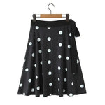 Spring Summer New Low-Waist Side-Tie Skirt For Women Sexy Large Polka Dot Print Midi Skirt Pure Desire Fashion Style Skirt 1KIJ