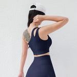 Women's Summer Asym Bra: Moisture-Wicking & Removable Cups w/Athleisure Cut