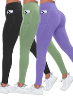 Women Butt Lifting Fitness Leggings With Pockets Tummy Control Sports Pant High Waist Fitness Tights Gym Clothing Sportswer