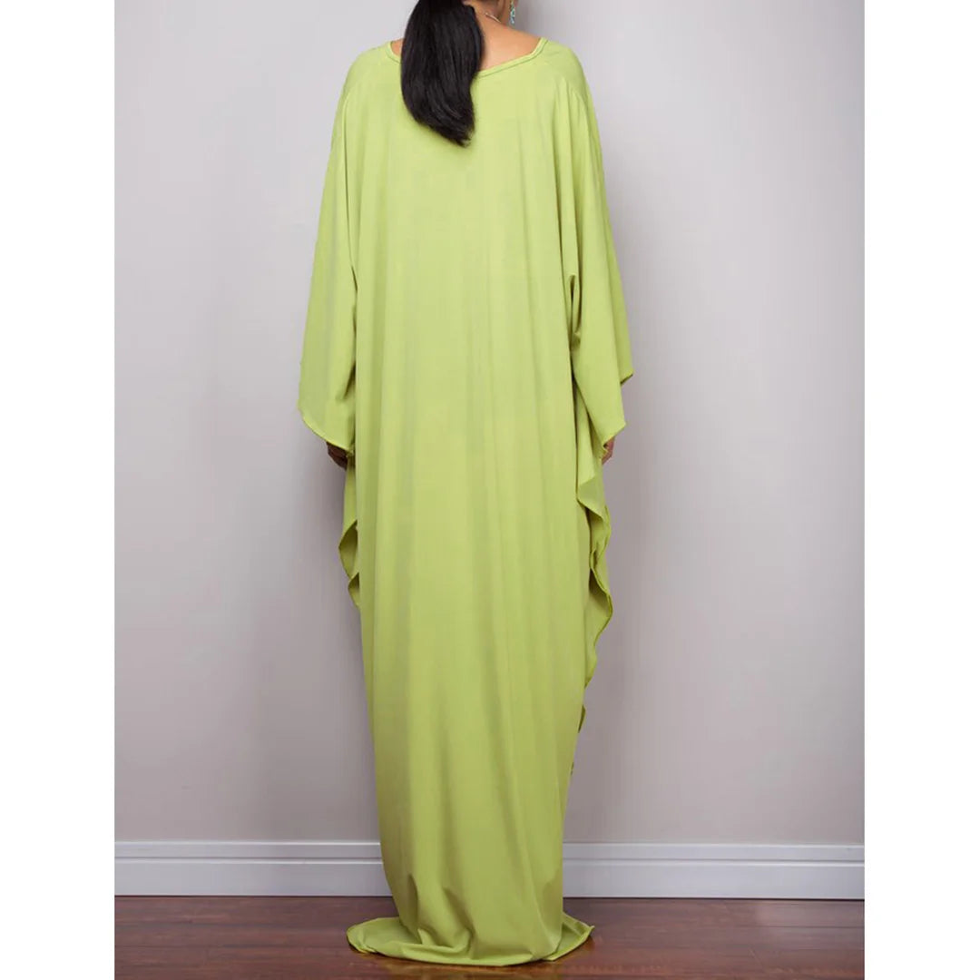 Greek Goddess Long Dress Batwing Sleeve Tunic Beach Cover Up Cover-ups Beach Dress Beach Wear Beachwear Kaftan Maxi Dress V4427
