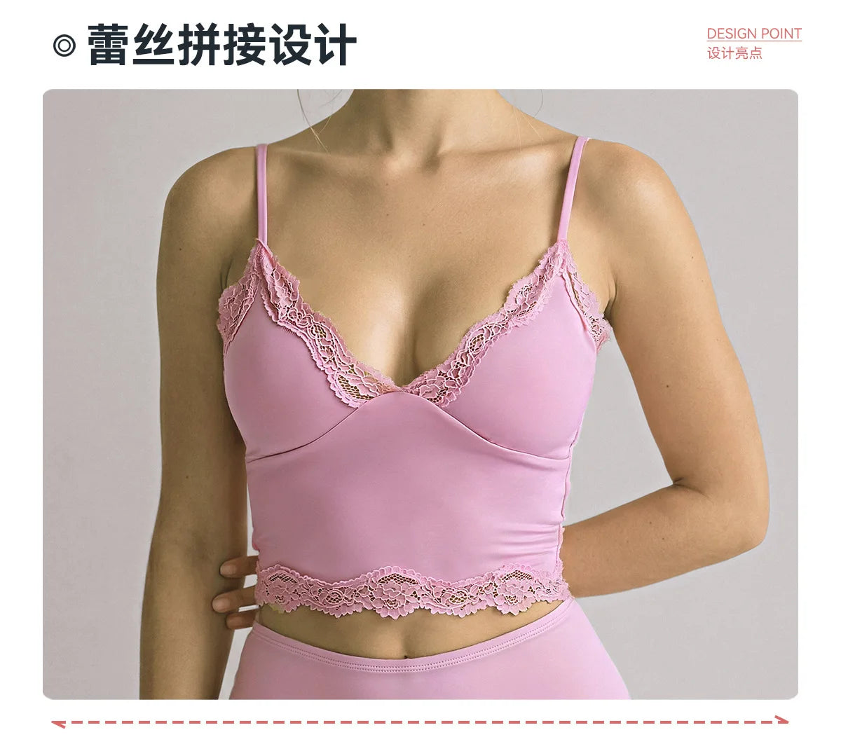 Lace V-neck Camisole Yoga Sets Women Black Hanging Neck Sports Tank Top Sportswear Gym Clothing High Waist Shorts Fitness Suits