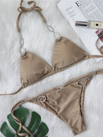 Sexy Rhinestone Bikini 2026 Women Solid Purple Metal Chain Swimsuit Brazilian Summer Beach Bathing Suit Luxury Thong Swimwear