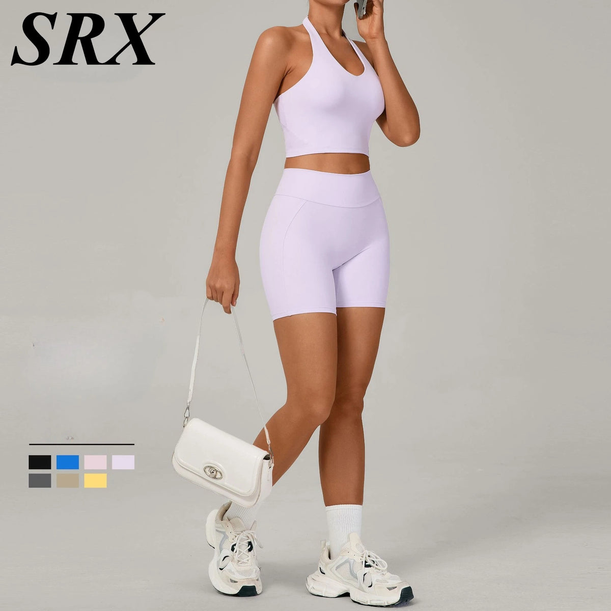 Women's Yoga Sets Sports Fitness Halter Neck Beauty Backless Vest Hip-lifting Shorts Suits Running Leisure Workout Gym Suits