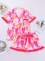 Women's Sleepwear Summer Dopamine Style Pajama Set Loungewear Ladies Pajamas Comfortable Casual Lapel Pajamas Shorts Set