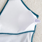S - XXL Twist Front V Neck Female Swimwear One Piece Swimsuit Women Slim Monokini Backless Bathing Suit Swim Beachwear Bodysuit
