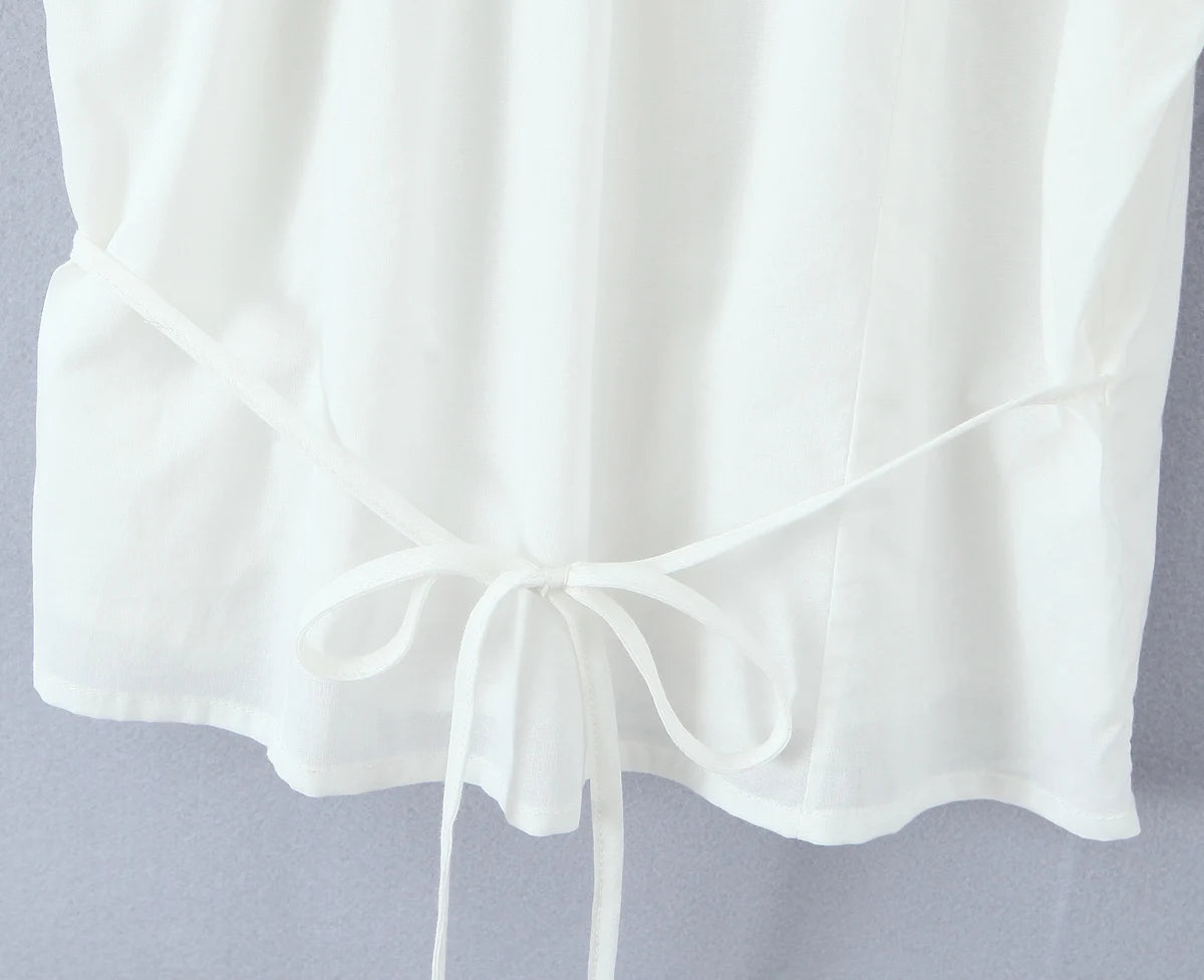 Foridol White Cotton Women Summer Crop Tops Lace Patchwork Short Female Tops Puff Sleeve Square Collar Slim Top Blouse 2025